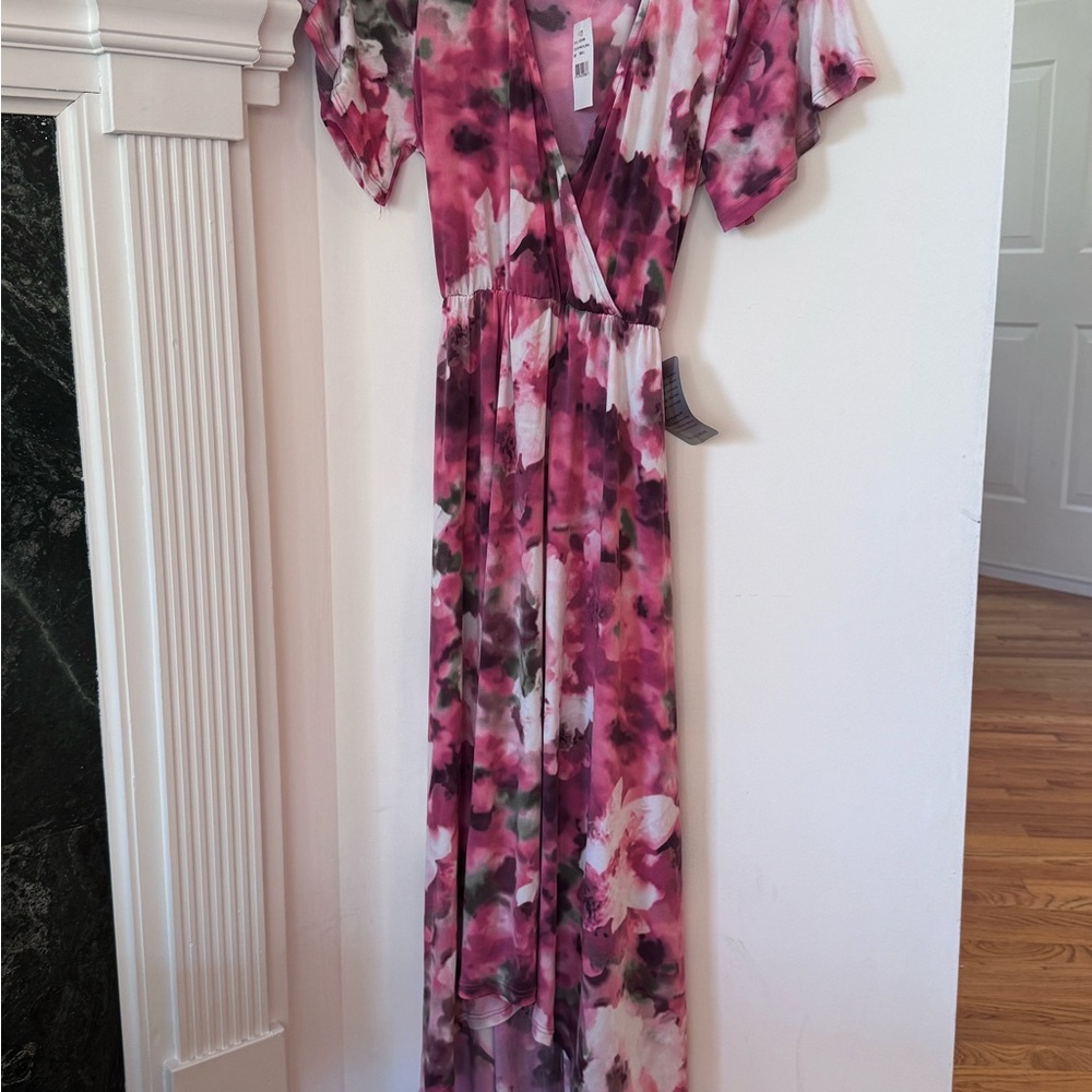 West Kei Pink Floral Dress, Size Small